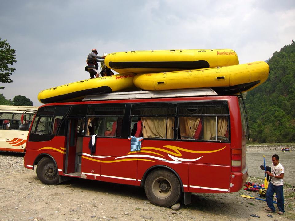 Boats on a bus